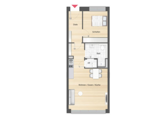 Grundriss Nürnberg Kohlenhof WE13