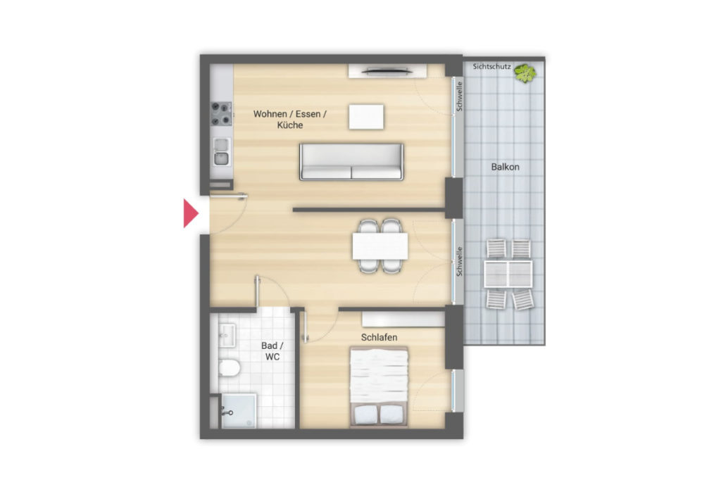 Grundriss Fürth Hornschuchpromenade Wohnung 57-95-133-171-209-1